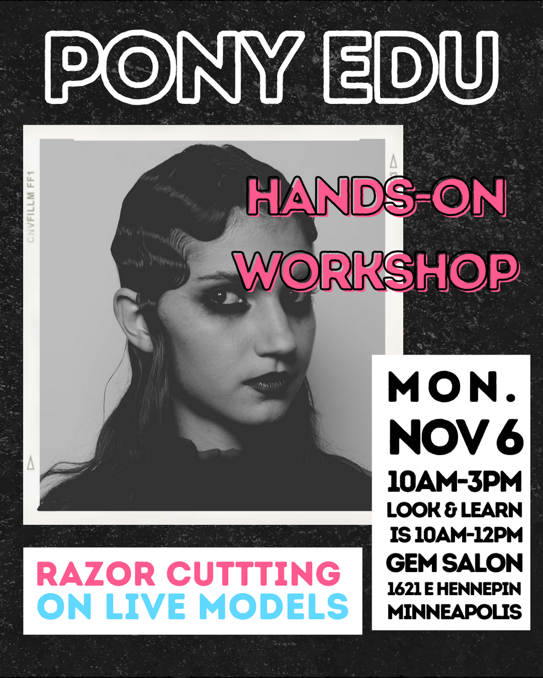 Hands-On Razor Workshop w/Corinna + Friends: November 6 @ Gem Salon (Minneapolis)